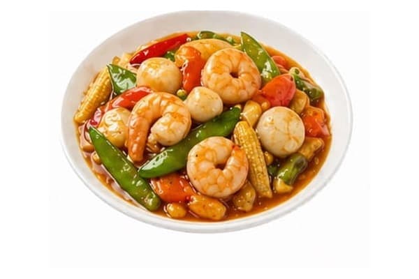 Jumbo Shrimp and Scallops in Garlic Sauce